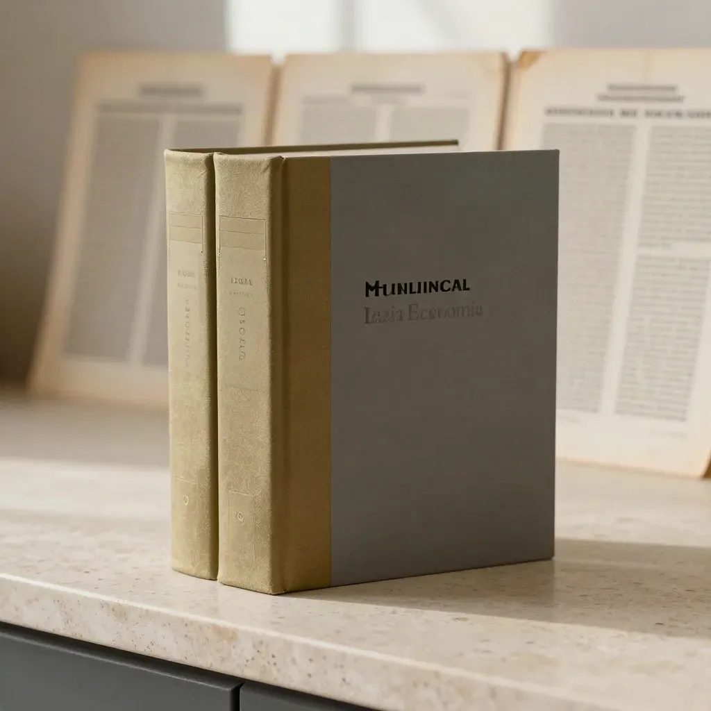 Volume archivio romano in custodia rigida, con due schede allineate su pietra chiara.