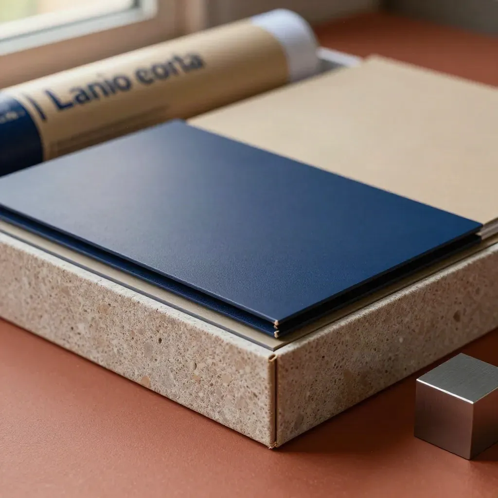 Kit Startup Lazio in macro, con box materico, sleeve opaca, tubo poster e cubo segnaposto
